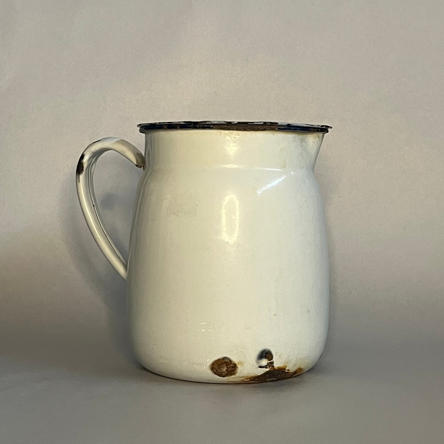 Enamel Pitcher with Lid